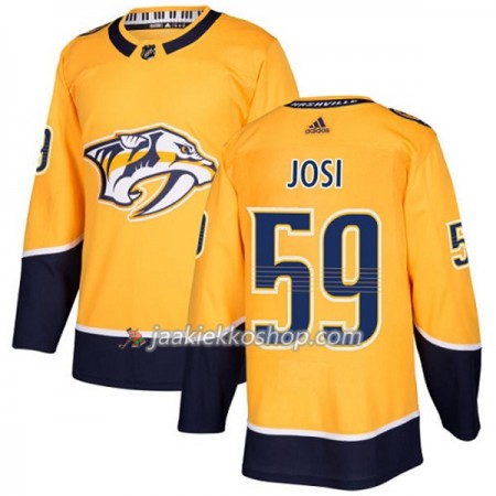 Miehille NHL Nashville Predators Pelipaita Roman Josi 59 Adidas 2017-2018 Kulta Authentic